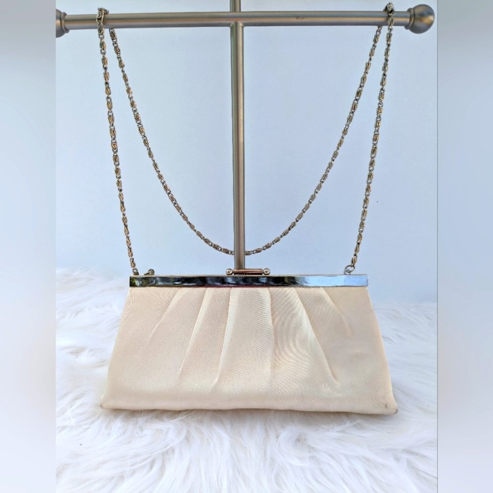 Jessica McClintock!!! gunne sax Pleated Clutch Evening Bag